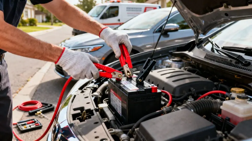 how to jump start a car battery jumper cables