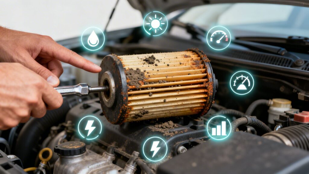 signs of clogged fuel filter fuel filter