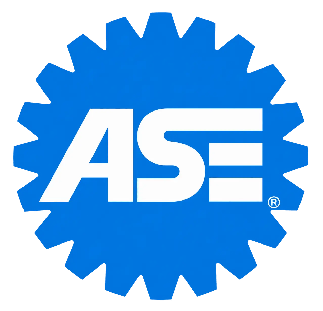 ASE Certified Technician Blue Gear Logo – Express Lube & Car Care Plano