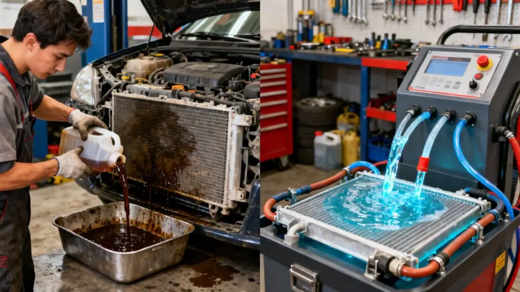 coolant flush vs drain and fill coolant drain flush