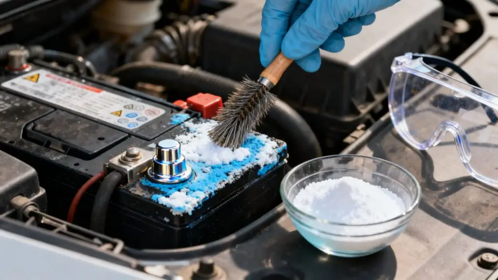 corrosion on car battery battery cleaning