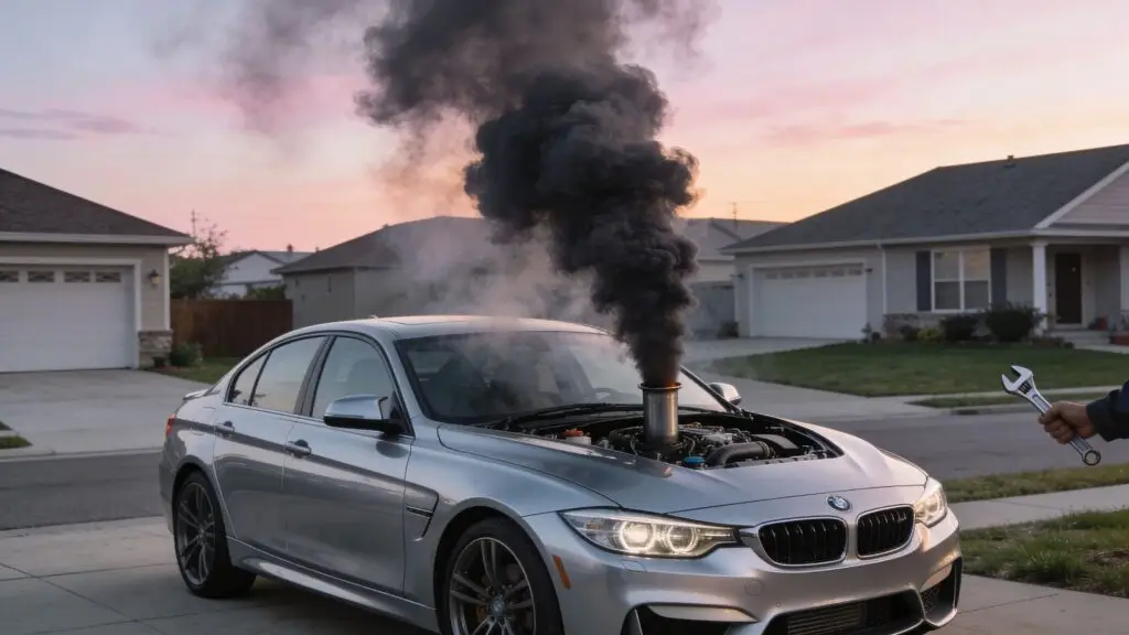 black smoke coming from exhaust car smoke
