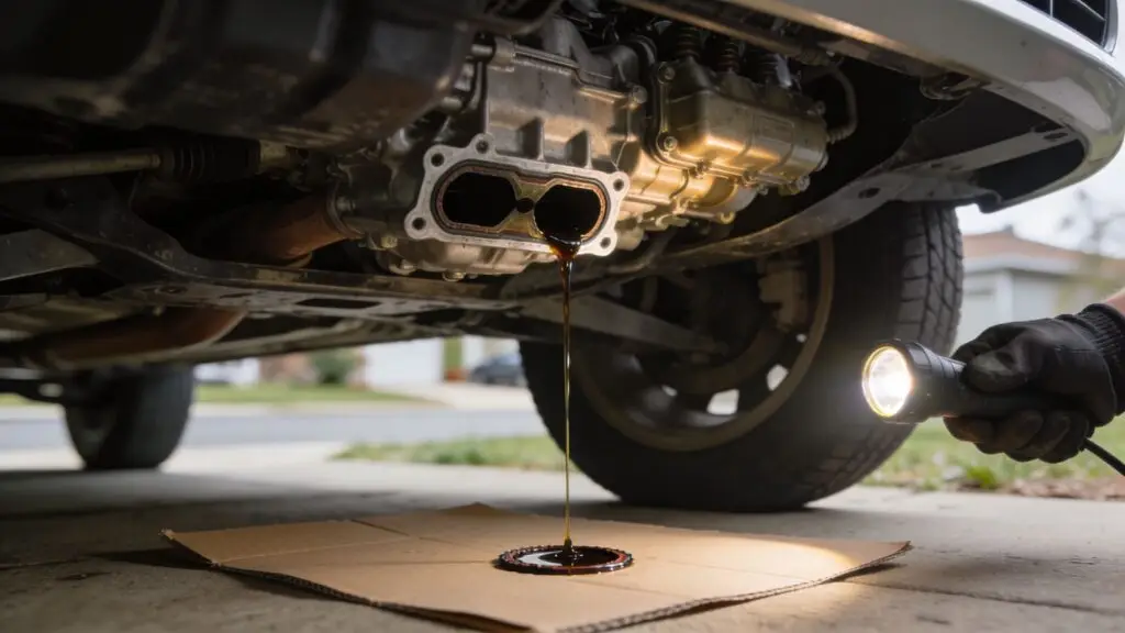 engine oil leaks oil change