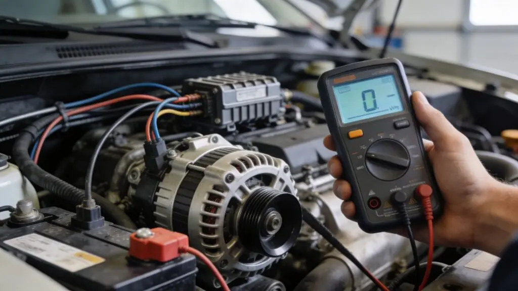 alternator charging voltage multimeter testing