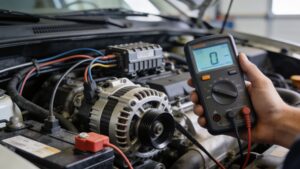 alternator charging voltage multimeter testing