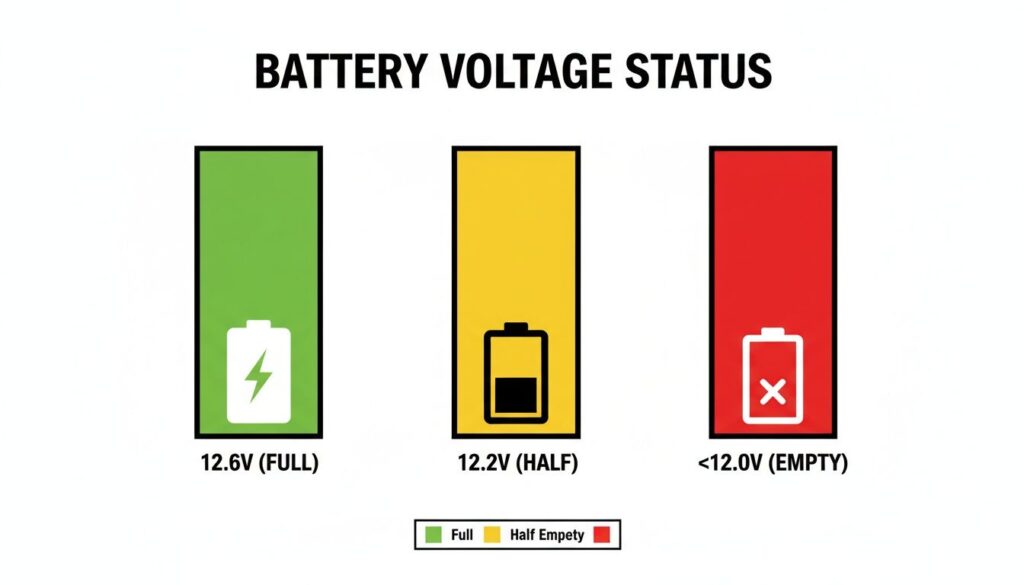 battery voltage chart battery status