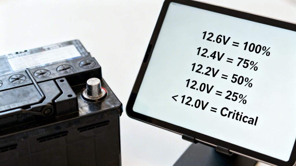 battery voltage chart car battery