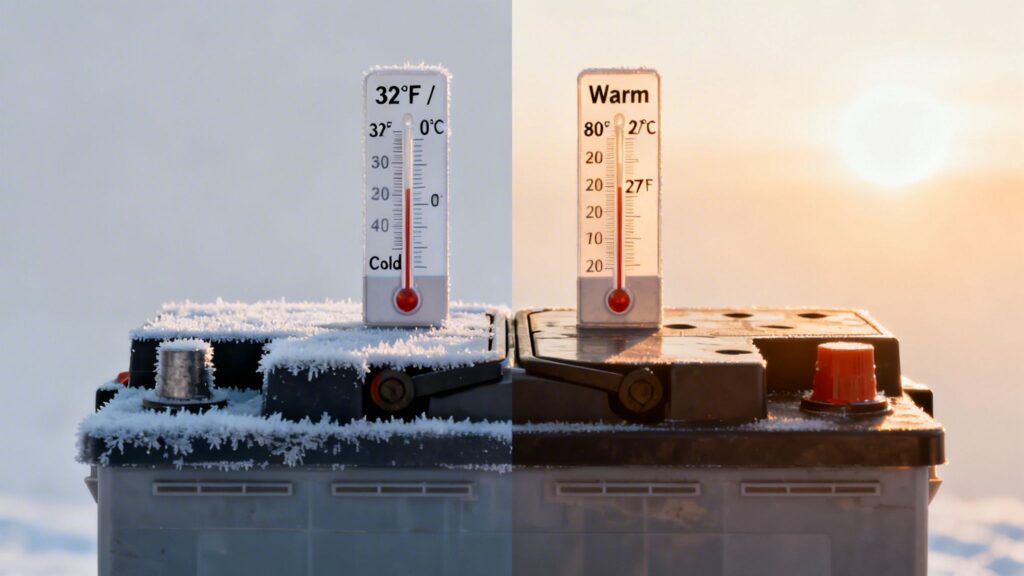 battery voltage chart temperature comparison