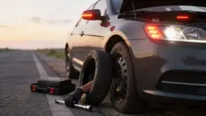 can i drive on a flat tire tire change
