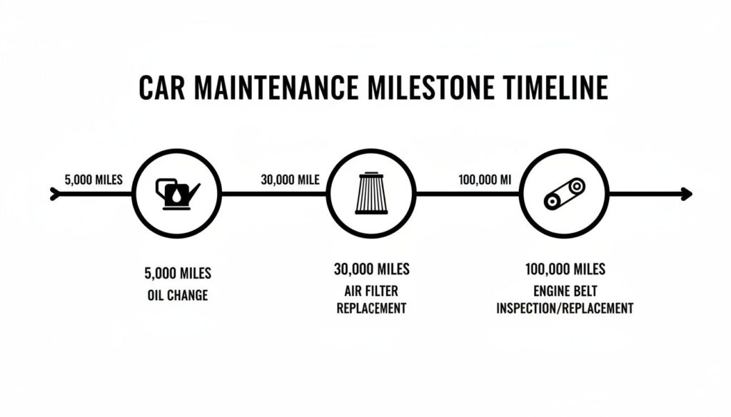 car maintenance schedule by mileage mileage timeline