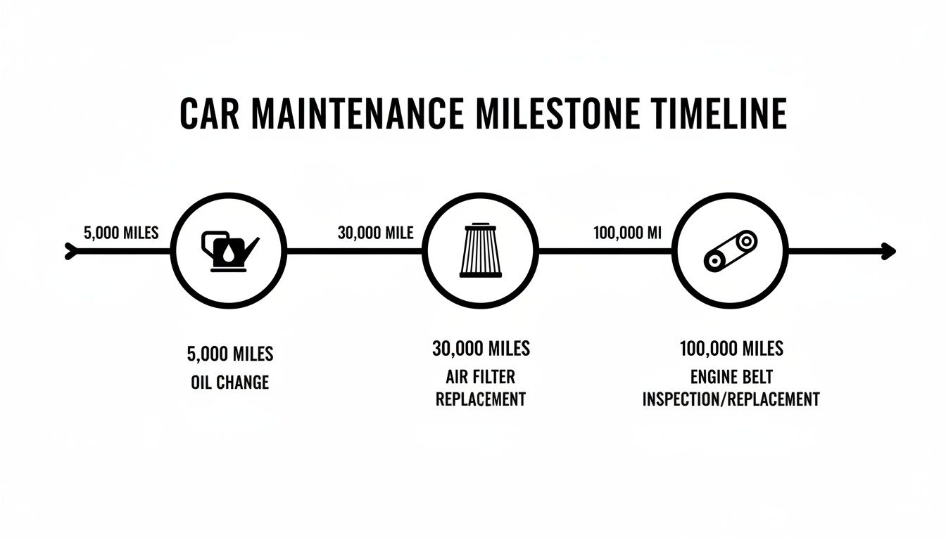 Your Ultimate Guide to a Car Maintenance Schedule by Mileage