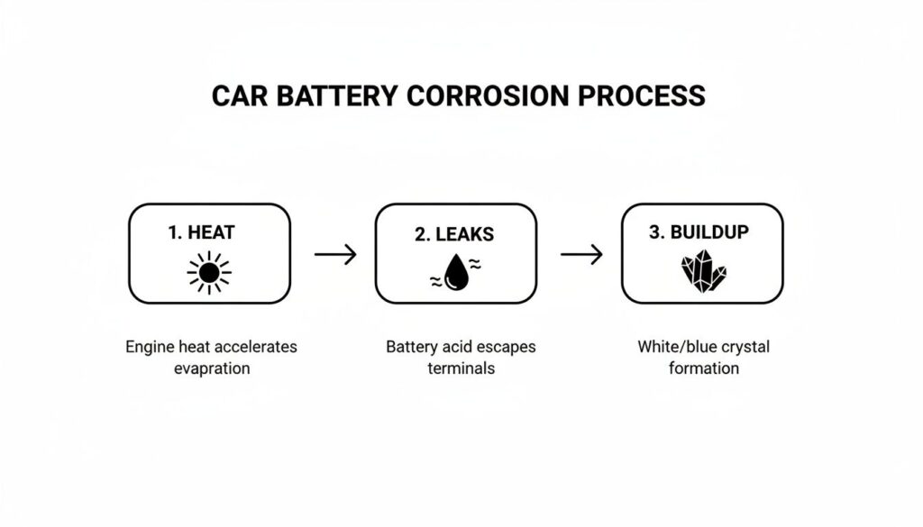 corrosion on car battery corrosion process