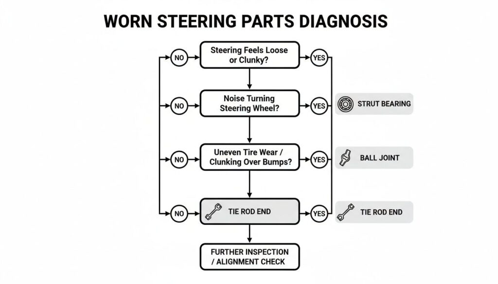 grinding noise when turning steering wheel steering parts diagnosis