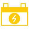 Car battery replacement icon for automotive battery service in Plano, TX