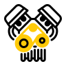 Engine repair and diagnostics icon for professional auto engine service in Plano, TX