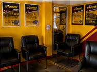 Comfortable customer waiting area at Express Lube & Car Care in Plano, TX