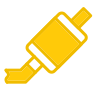 Muffler and exhaust repair icon for exhaust system service in Plano, TX