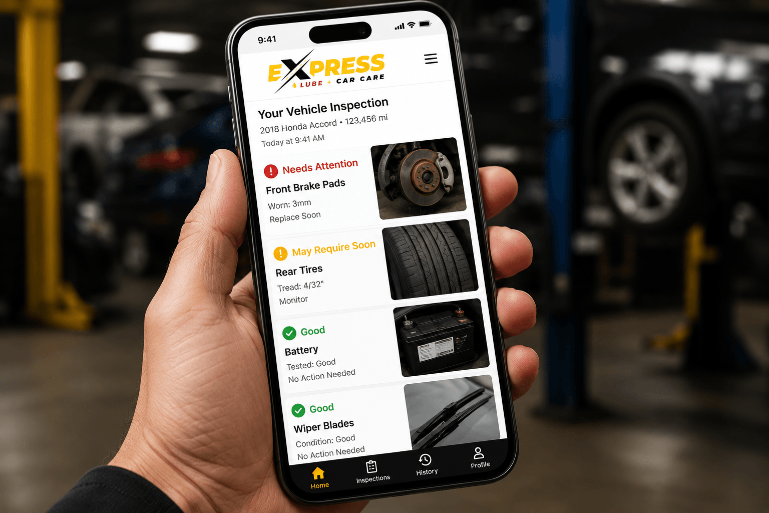 Vehicle inspection service in Plano, TX at Express Lube & Car Care performed by ASE-certified technicians