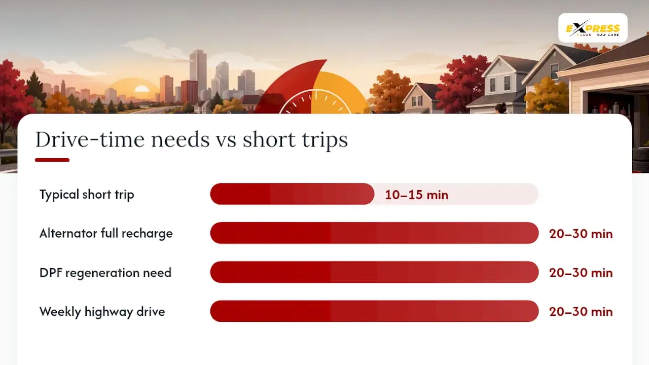 Why short suburban trips are harder on your car than highway miles — overview diagram