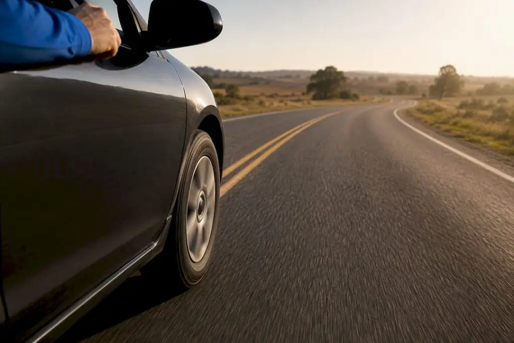 Anonymous vehicle during gentle lane sway test
