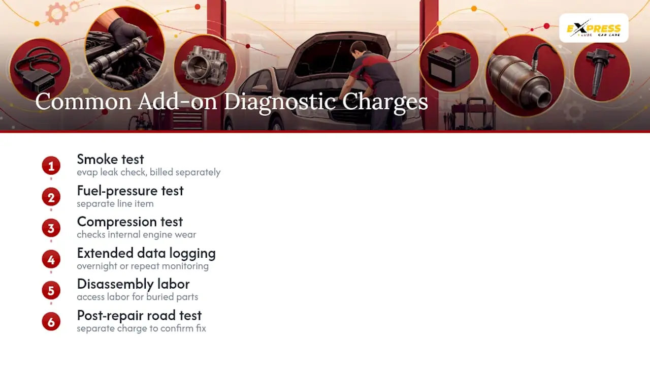 Diagnostic charges beyond the base fee