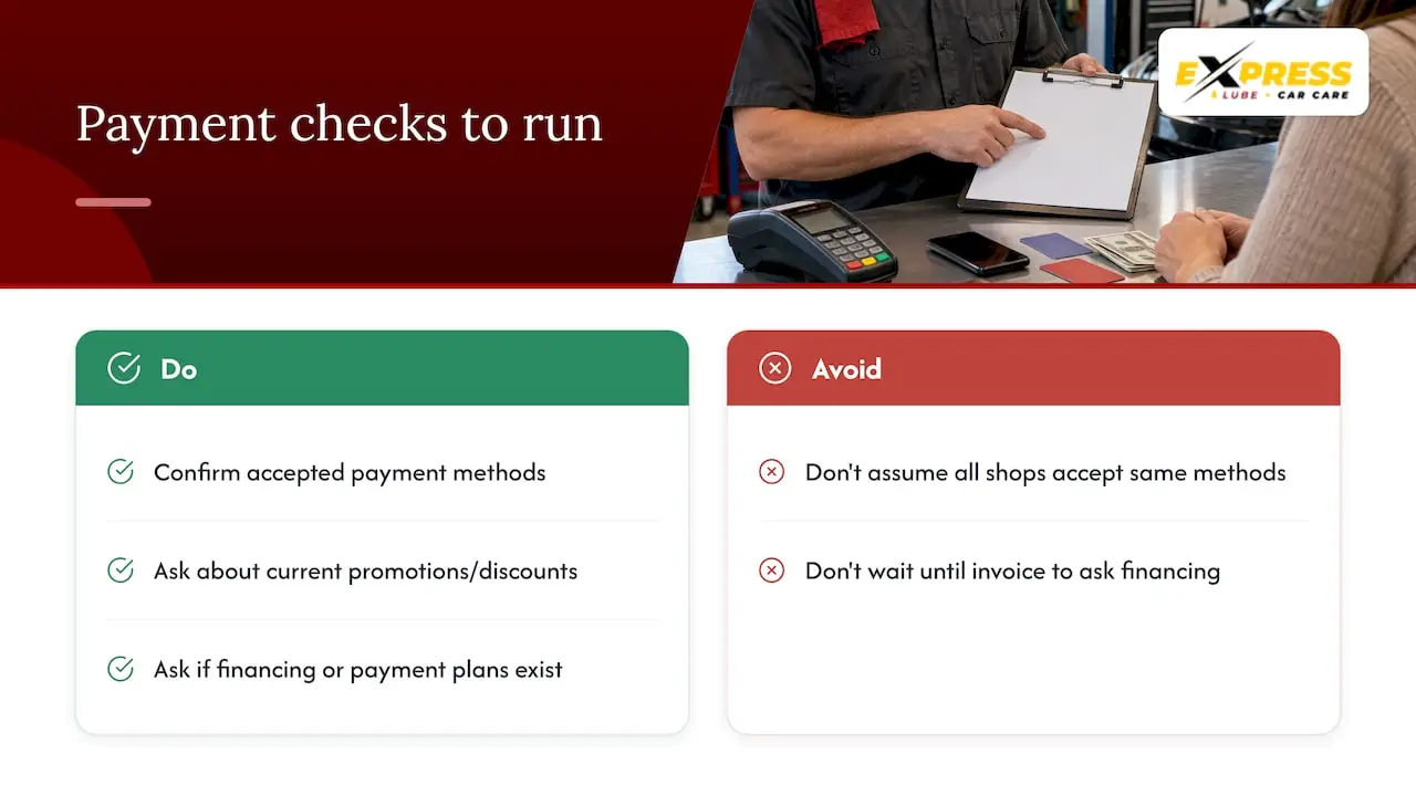Payment options and financing for engine repair in Plano — overview diagram