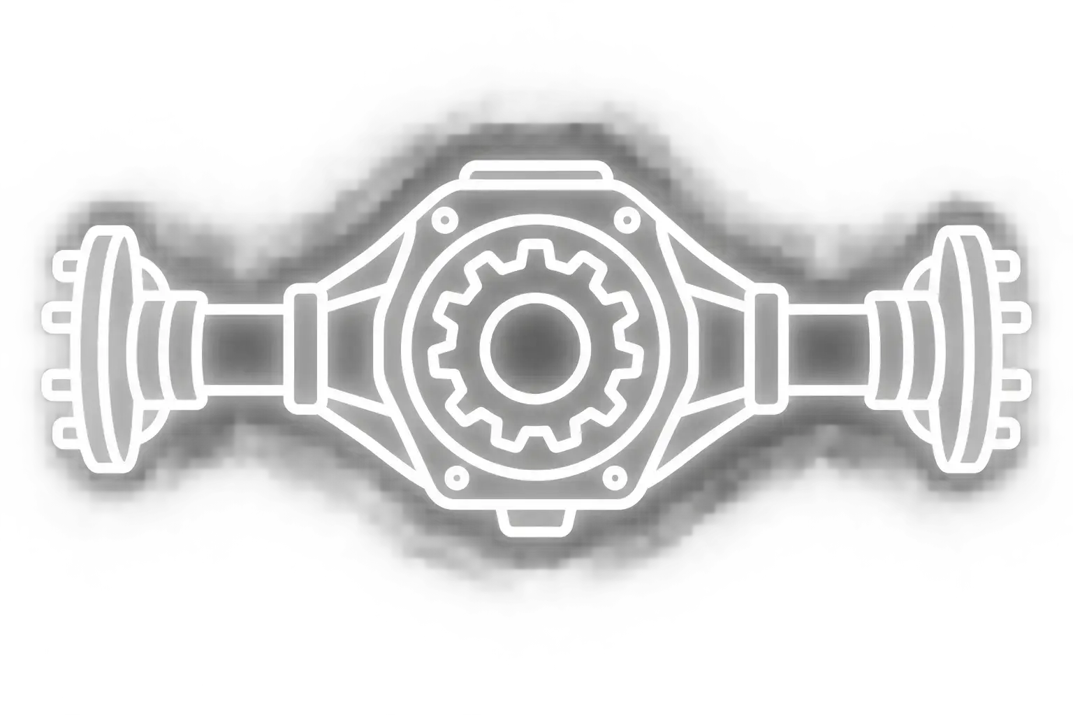 Automotive differential and axle illustration representing differential repair, differential fluid service, and drivetrain maintenance in Plano, TX